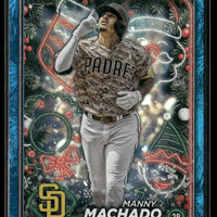 Manny Machado 2024 Topps Holiday Blue Metallic Series Mint Card  #H98