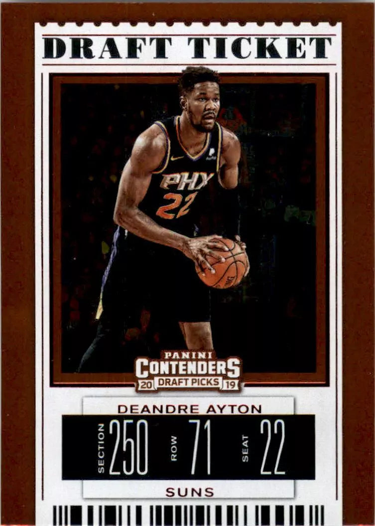 Deandre Ayton 2019 2020 Panini Contenders Draft Picks Draft Ticket Series Mint Card #13