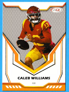 Caleb Williams 2024 SAGE Draft Picks Silver Series Mint Rookie Year Card #13