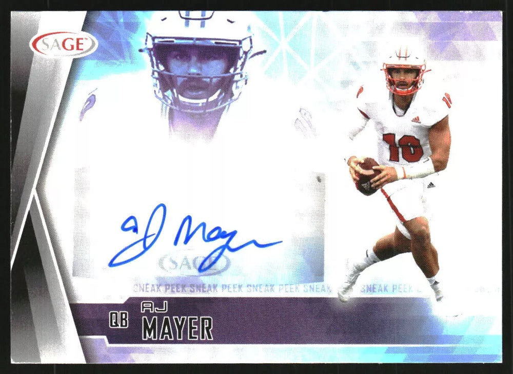 A.J. Mayer 2022 SAGE HIT Sneak Peek Autographs Card #SPAAJM