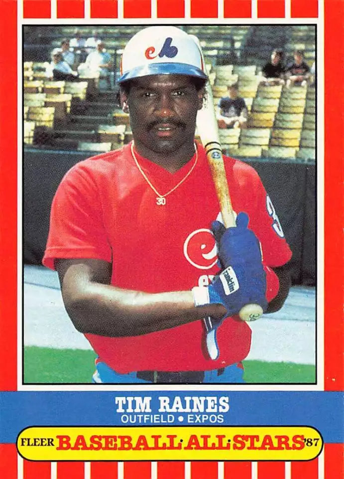Tim Raines 1987 Fleer All-Stars Series Mint Card #34