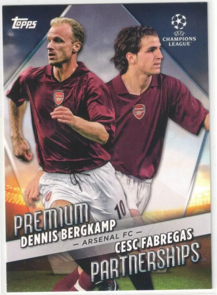 Dennis Bergkamp Cesc Fabregas 2022 2023 Topps Uefa Premium Partnerships Series Mint Card  #PP-6