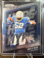 Khalil Mack 2024 Panini Prizm Hype Series Mint Card #10
