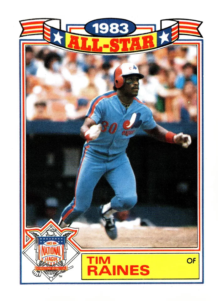 Tim Raines 1984 Topps Glossy All-Stars Series Mint Card #17