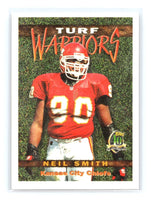 Neil Smith 1996 Topps Turf Warriors Series Mint Card #TW21
