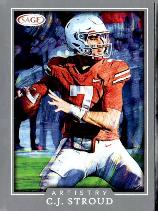 C.J. Stroud 2022 SAGE Artistry Silver Mint Card #36