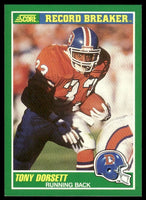 Tony Dorsett 1989 Score Record Breaker Series Mint Card #326
