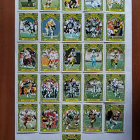 1986 Topps Football 1000 Yard Club Complete Insert Set with Payton/Largent/Dickerson/Dorsett/Monk