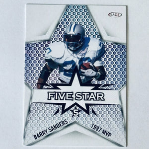 Barry Sanders 2024 SAGE Five Star Series Mint Card #FS-4