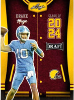 Drake Maye 2023 Leaf Draft Class of 2024 GOLD Series Mint Rookie Card #79
