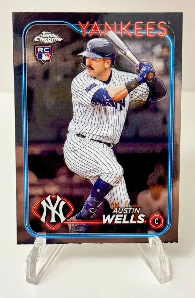 Austin Wells 2024 Topps Chrome Series Mint Rookie Card  #281