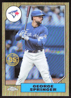 George Springer 2022 Topps Chrome 1987 35th Anniversary Series Mint Card #87BC-8
