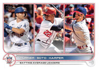 Bryce Harper Soto and Turner 2022 Topps Batting Average Leaders Series Mint Card #59
