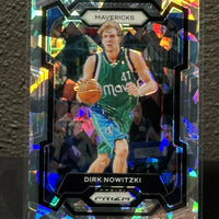 Dirk Nowitzki 2023 2024 Panini Prizm Cracked Ice Series Mint Card #187