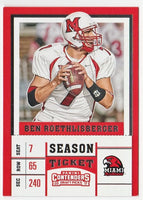 Ben Roethlisberger 2017 Panini Contenders Season Ticket Series Mint Card #11
