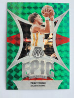 Trae Young 2023 2024 Panini Mosaic Epic Performers Green Series Mint Card #6
