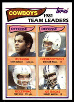Tony Dorsett 1982 Topps Cowboys Team Leaders Series Mint Card #307
