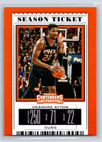 Deandre Ayton 2019 2020 Panini Contenders Draft Picks Season Ticket Series Mint Card #13
