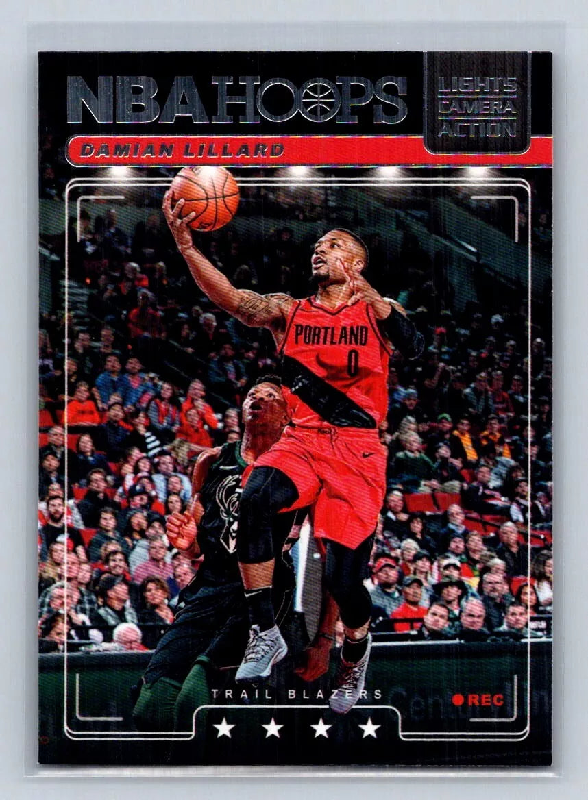 Damian Lillard 2018 2019 Panini NBA Hoops Lights Camera Action Series Mint Card  #LCA12