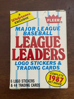 1987 Fleer Walgreens Baseball League Leaders 44 Card Boxed Set
