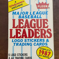 1987 Fleer Walgreens Baseball League Leaders 44 Card Boxed Set