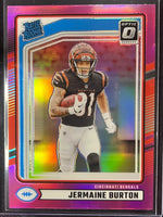 Jermaine Burton 2024 Donruss Optic Rated Rookies Preview Pink Series Mint Rookie Card #368
