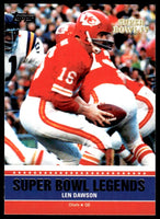 Len Dawson 2011 Topps Super Bowl Legends Series Mint Card #SBL-IV
