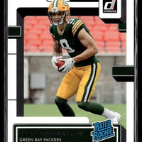 Christian Watson 2022 Panini Donruss Series Mint Rookie Card #335