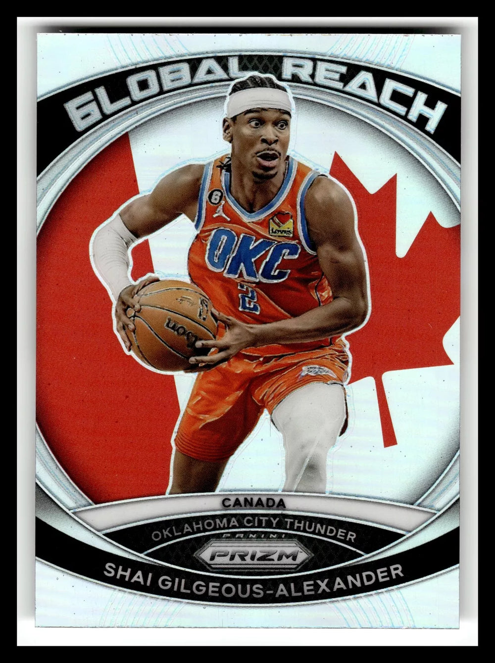 Shai Gilgeous-Alexander 2023 2024 Panini Prizm Global Reach Series Mint Card #6