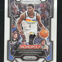 Anthony Edwards 2023 2024 Panini Prizm Monopoly Series Mint Card #52