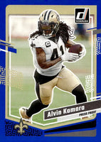 Alvin Kamara 2023 Donruss Press Proof Blue Series Mint Card #210
