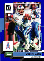 Warren Moon 2022 Donruss Press Proof Blue Series Mint Card #46
