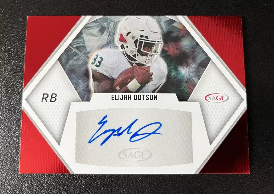 Elijah Dotson 2023 Sage Red Autograph Card #a-ed 