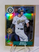 Matt Olson 2022 Topps Chrome 1987 35th Anniversary Series Mint Card #87BC-15
