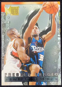 Grant Hill 1996 1997 Fleer Metal Freshly Forged Series Mint Card #7