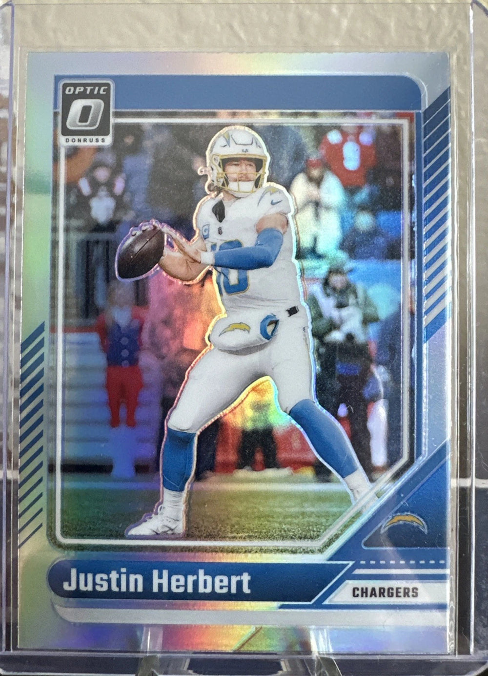 Justin Herbert 2024 Donruss Optic Silver Prizm Series Mint Card #106