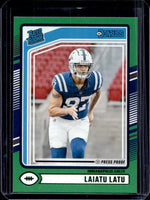 Laiatu Latu 2024 Donruss Rated Rookie Press Proof Mint Card #311
