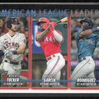 Adolis Garcia/Kyle Tucker/Julio Rodriguez 2024 Topps American League Leaders Series Mint Card #106