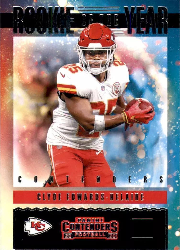 Clyde Edwards-Helaire 2020 Panini Contenders Rookie of the Year Series Mint Card #RY-CEH