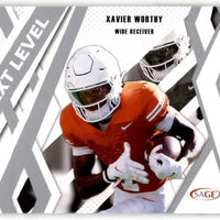 Xavier Worthy 2024 SAGE Hit Next Level Silver Series Mint Card #85