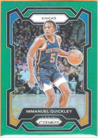 Immanuel Quickley 2023 2024 Panini Prizm Green Series Mint Card #33
