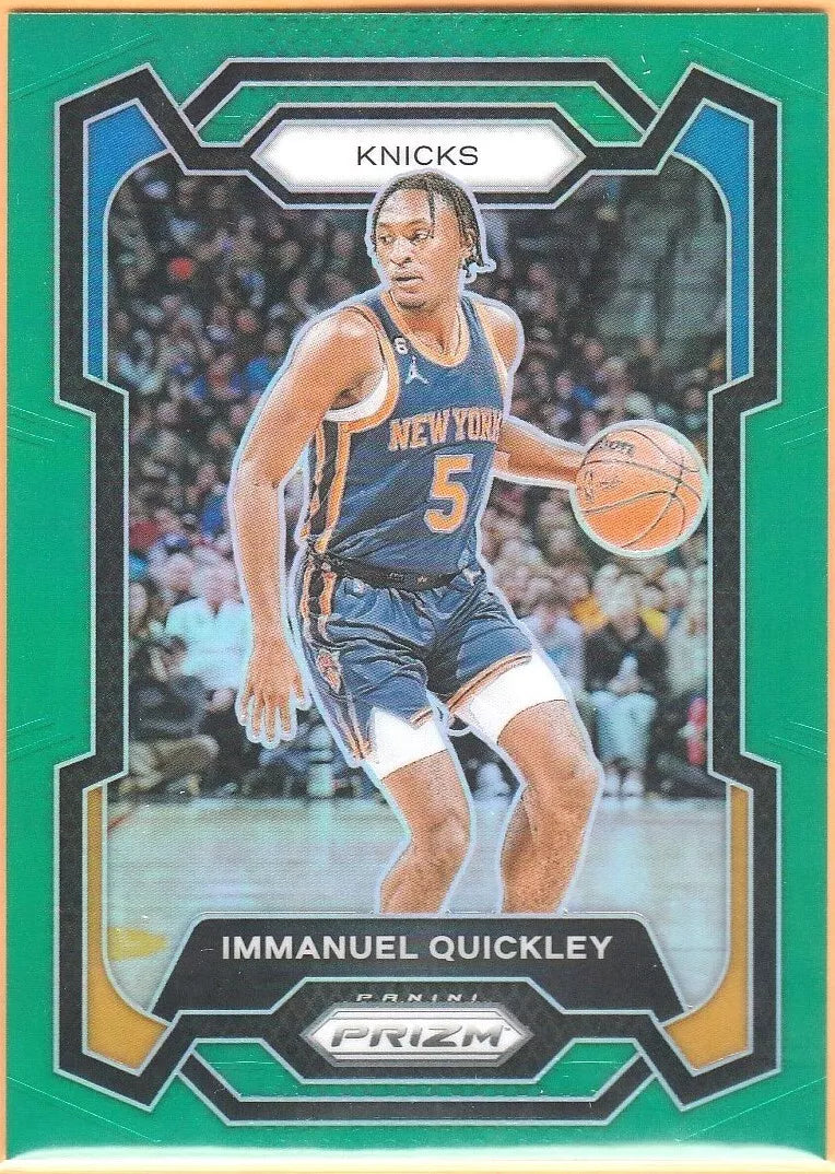 Immanuel Quickley 2023 2024 Panini Prizm Green Series Mint Card #33