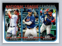 Matt Olson / Pete Alonso / Ozzie Albies 2024 Topps National League Leaders Series Mint Card #293
