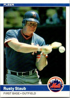 Rusty Staub 1984 Fleer Series Mint Card #597
