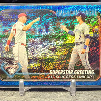 Mike Trout & Bobby Witt 2024 Topps Superstar Greeting Blue Foil Mint Card #413