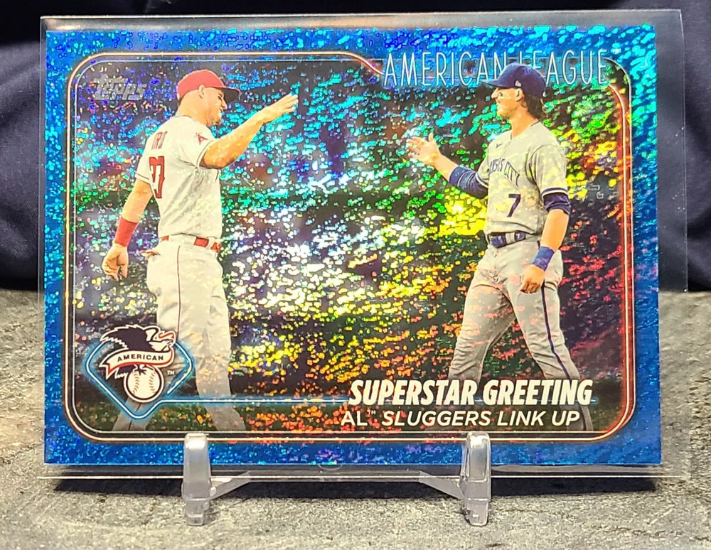 Mike Trout & Bobby Witt 2024 Topps Superstar Greeting Blue Foil Mint Card #413