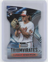 Gunnar Henderson 2023 Topps Stadium Club Triumvirates Die-Cut Series Mint Rookie Card #T-3
