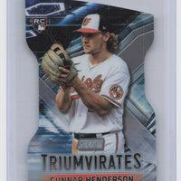 Gunnar Henderson 2023 Topps Stadium Club Triumvirates Die-Cut Series Mint Rookie Card #T-3