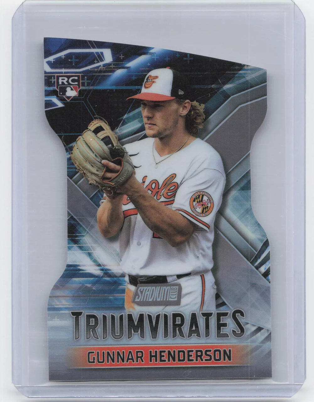 Gunnar Henderson 2023 Topps Stadium Club Triumvirates Die-Cut Series Mint Rookie Card #T-3