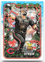 Spencer Steer 2024 Topps Holiday Series Mint Card #H112
